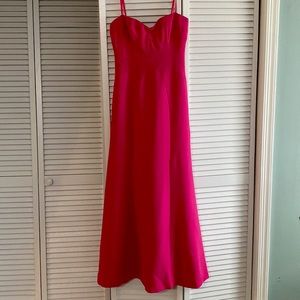 BCBGMaxAzria full length hot pink dress. Worn once